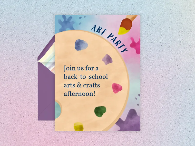 Prepare to Paint - back_to_school - Invitation