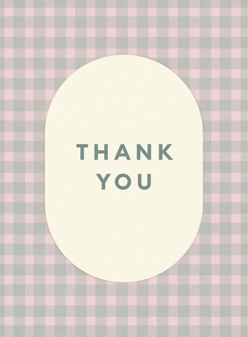 Preppy Plaid Thank You - thankyou_cards - Card