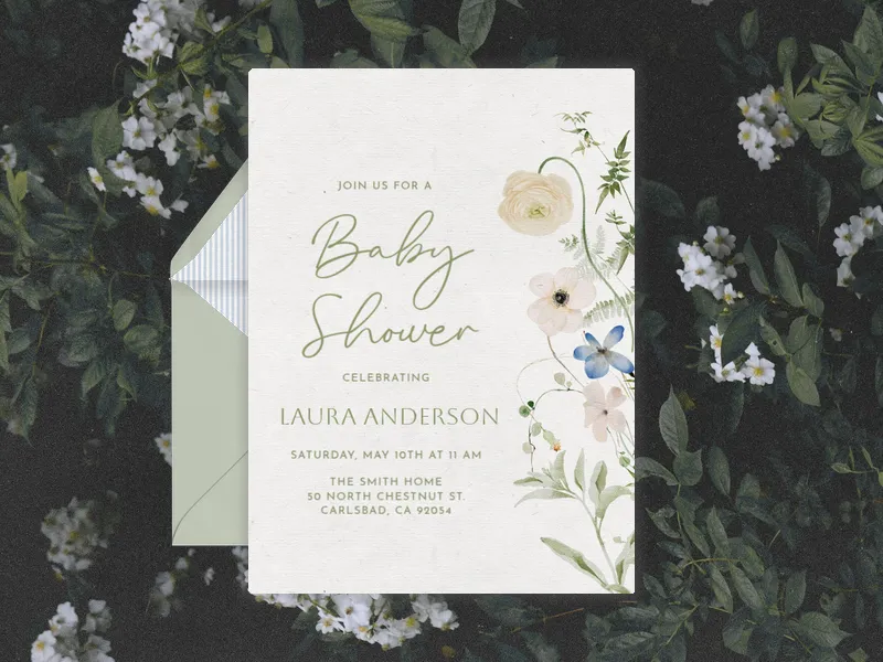 Pressed Petals - baby_sprinkle - Invitation