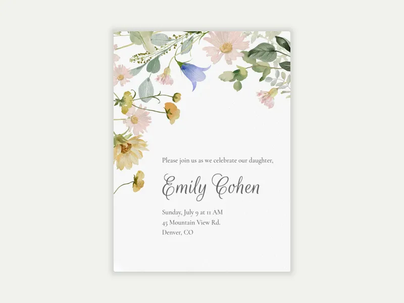 Profusion of Petals - baby_naming_bris - Invitation