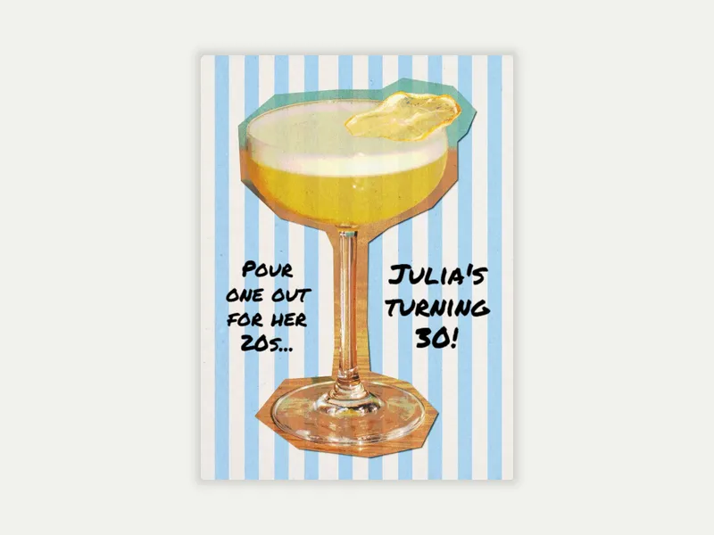 Pouring One Out - 30th_birthday - Invitation