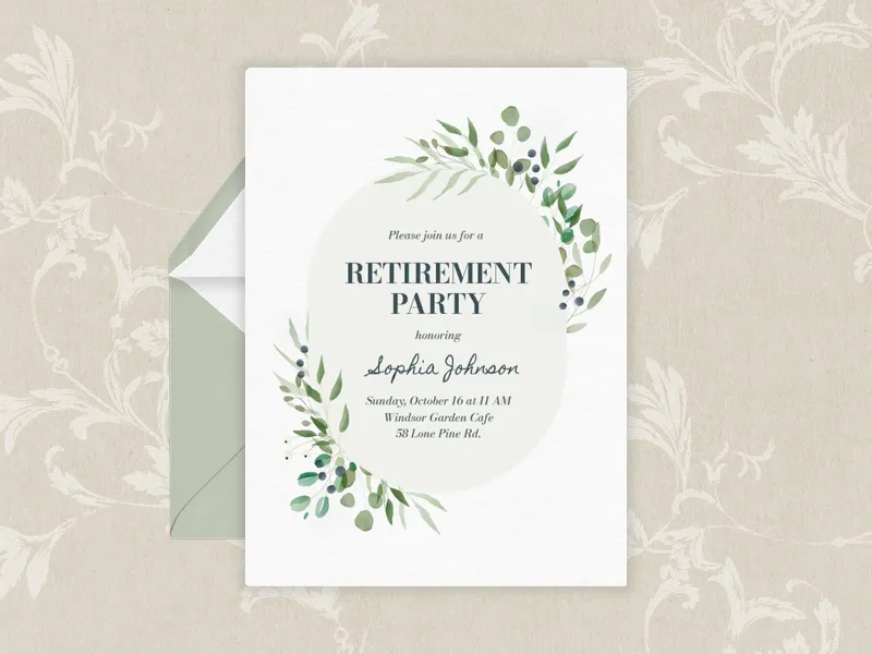 Precious Watercolor Floral - retirement_farewell - Invitation