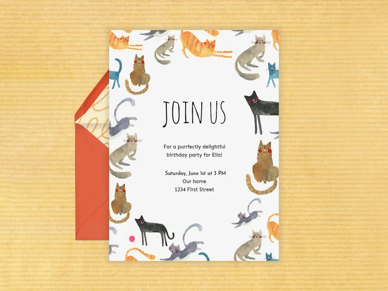 Purrfect Party - featured - Invitation