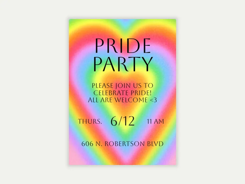 Rainbow Aura - pride - Invitation
