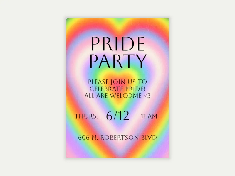 Rainbow Aura - pride - Invitation