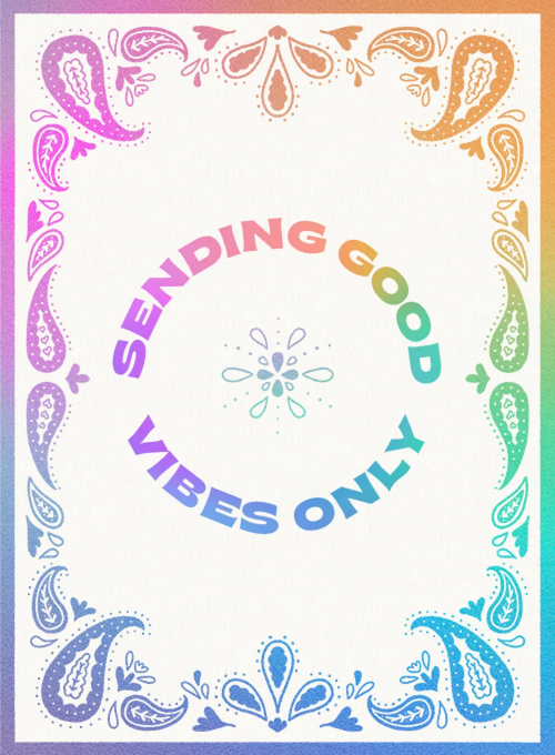 Rainbow Bandana Get Well Good Vibes - get_well_cards - Card