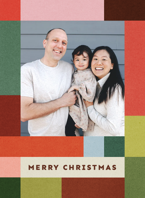 Holiday Color Block (Photo) - design_your_own_cards - Card