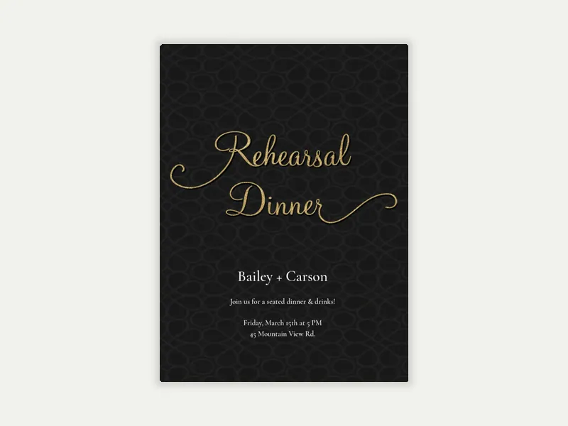 Rehearsal Dinner - rehearsal_dinner - Invitation