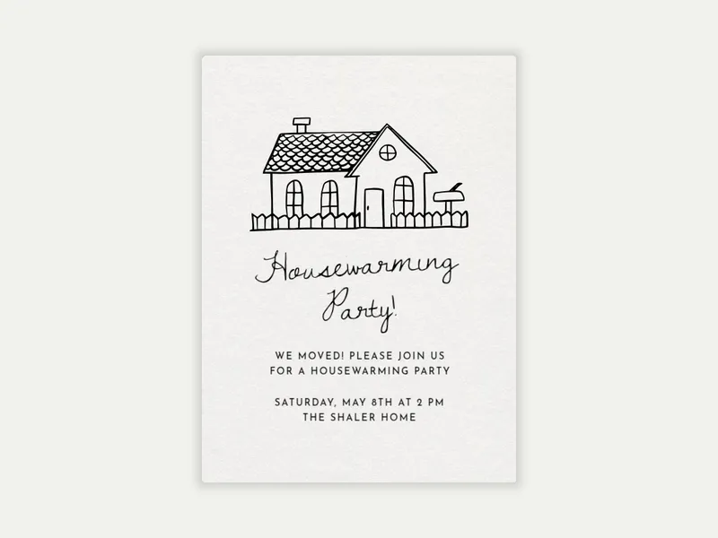 Red Window - housewarming - Invitation