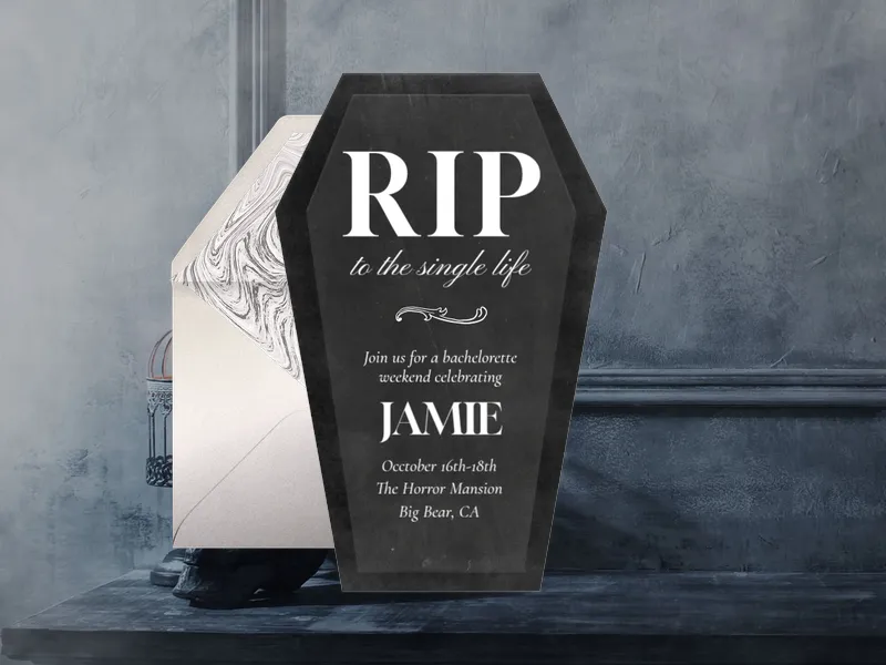 Rest In Party - bachelor - Invitation