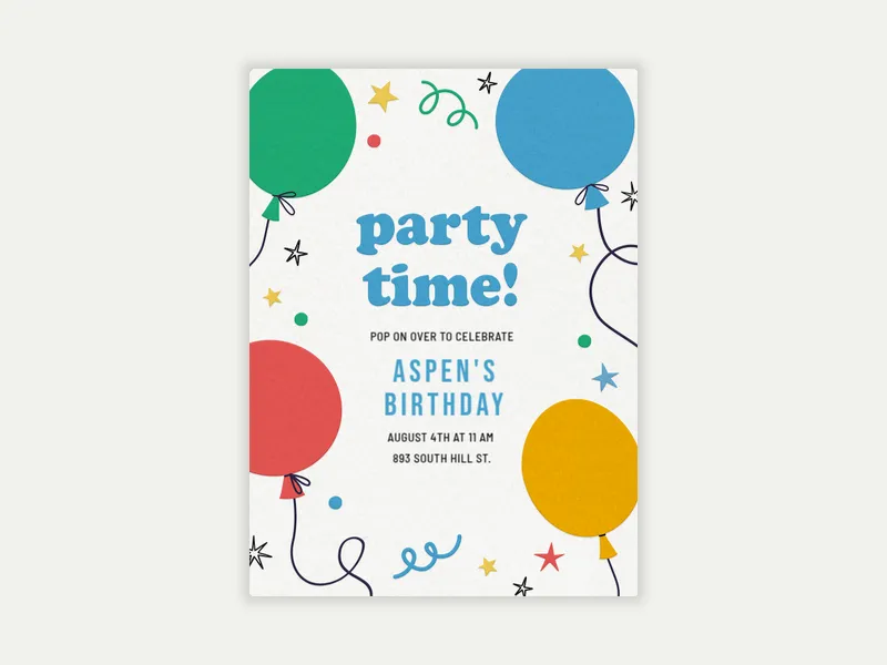Pop of Fun - birthday_forkids - Invitation