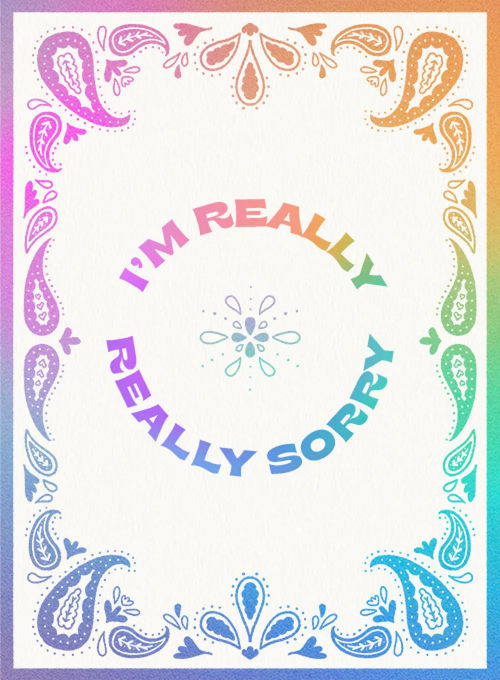 Rainbow Bandana Sorry - im_sorry_cards - Card