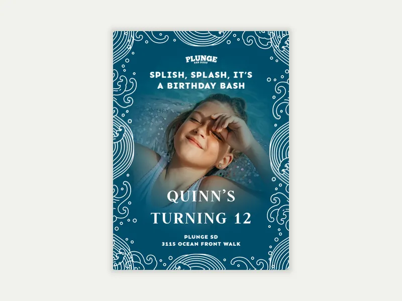 Plunge San Diego: Birthday by the Pool (Photo) - plunge - Invitation