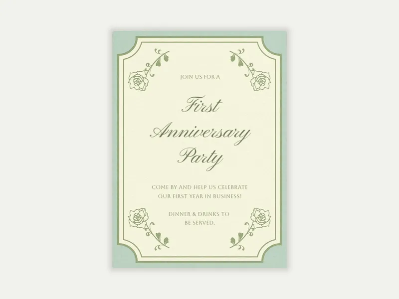 Rosy Celebration - business_anniversary - Invitation