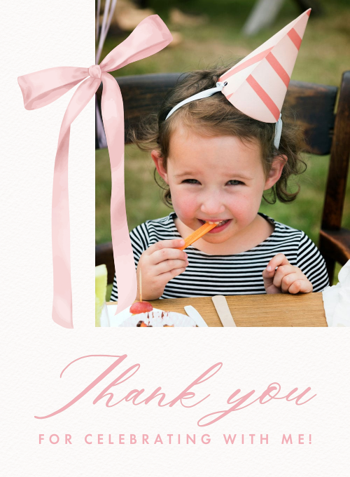 Pink Ribbons Thank You (Photo) - thankyou_cards - Card