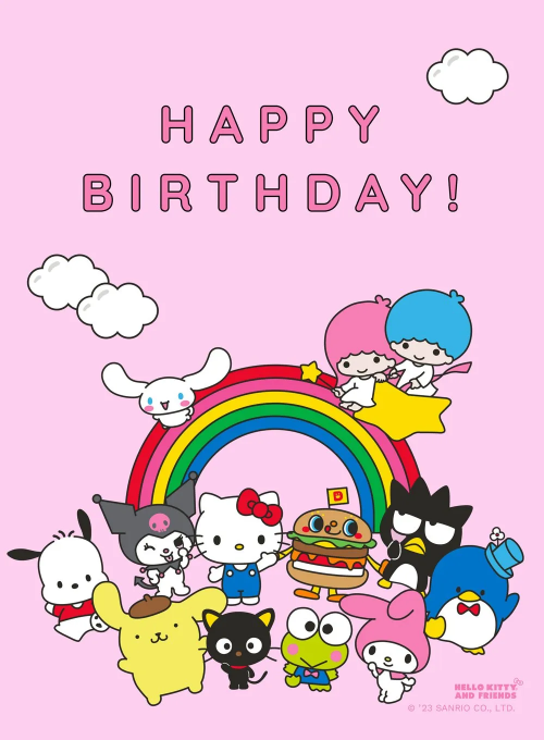 Sanrio’s Hello Kitty and Friends: Parade of Pals - birthday_adults_cards - Card