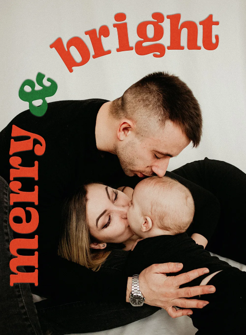 Red & Green Merriment (Photo) - christmas_cards - Card