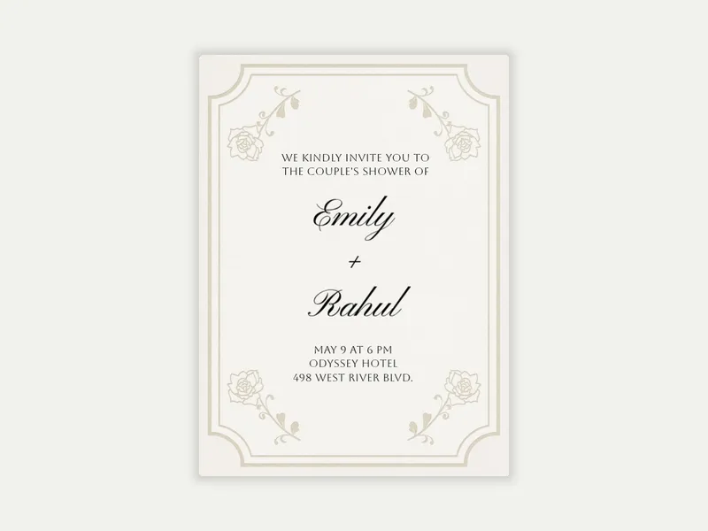 Rosy Celebration - wedding - Invitation