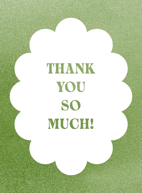 Scalloped Thank You (Green) - thankyou_cards - Card