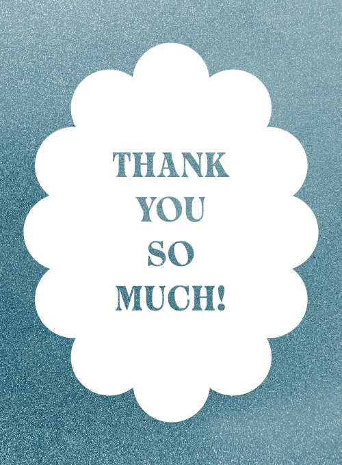 Scalloped Thank You (Blue) - thankyou_cards - Card