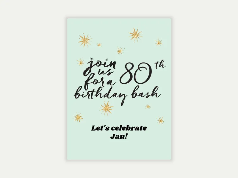Script Birthday Bash - 80th_birthday - Invitation