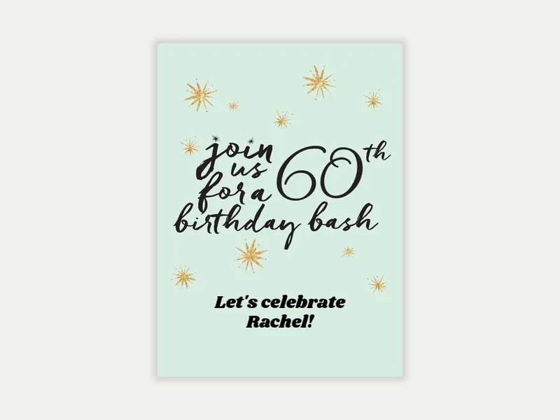 Script Birthday Bash - 60th_birthday - Invitation