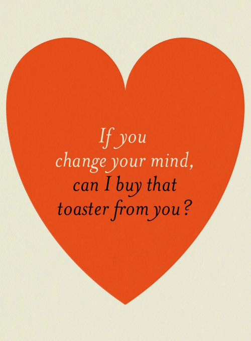 Second-Hand Toaster Engagement Card - wedding_bridal_cards - Card