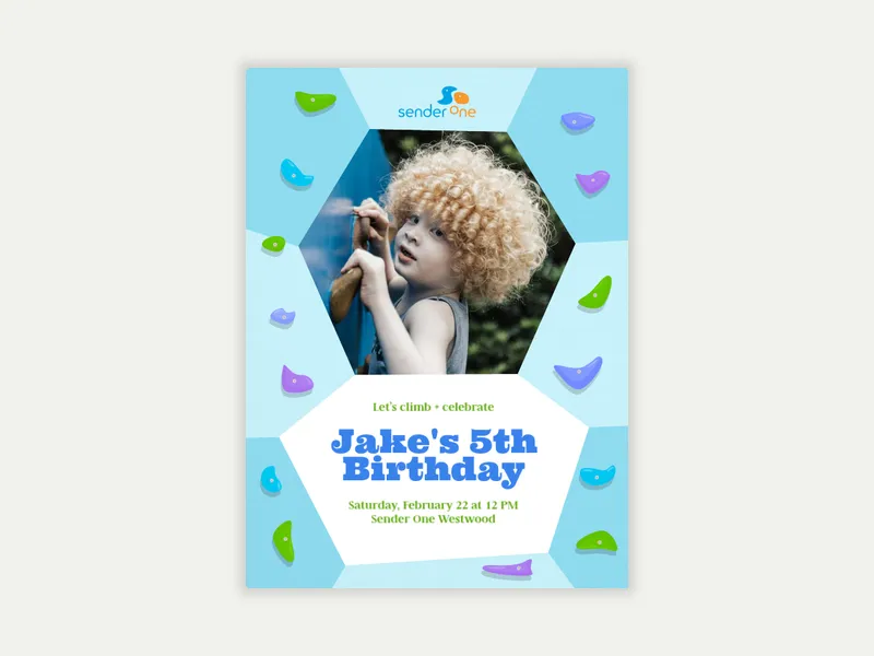 Sender One: Sky Blue Climbing Vibes (Photo) - sender_one - Invitation