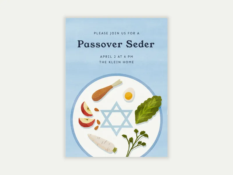Seder - passover - Invitation