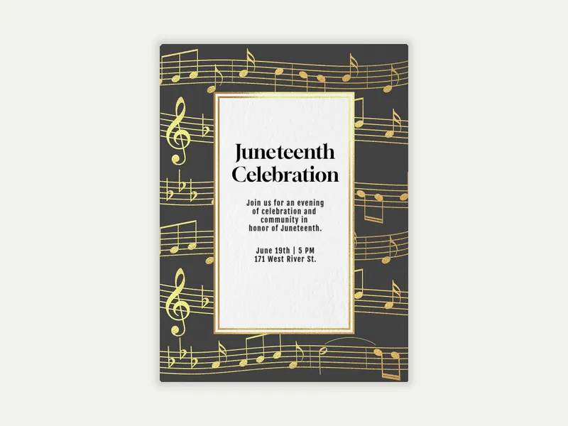 Sheet Notes - juneteenth - Invitation