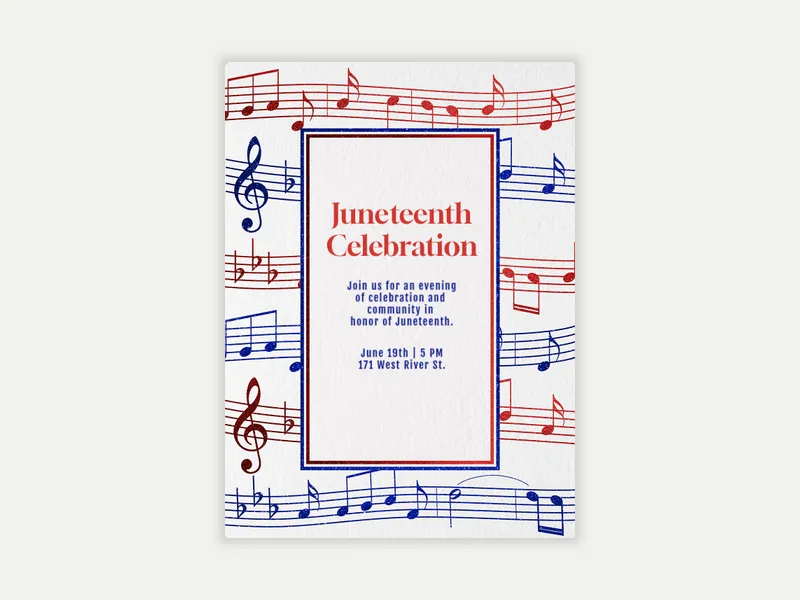 Sheet Music Juneteenth - juneteenth - Invitation
