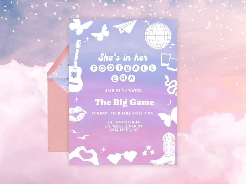 She’s in Her Era - football - Invitation