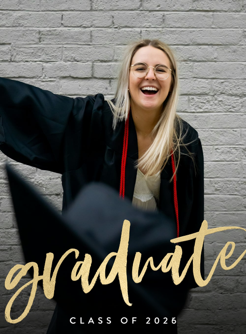 Shimmer Script (Photo) - graduation_announcements - Card