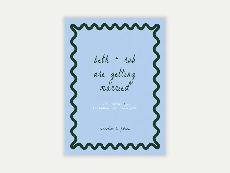 Ride the Waves - wedding - Invitation