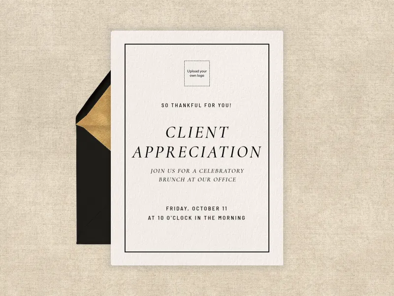 Simple Border (Logo) - business_events - Invitation