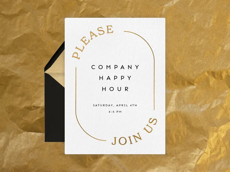 Simply Gold - happy_hour - Invitation