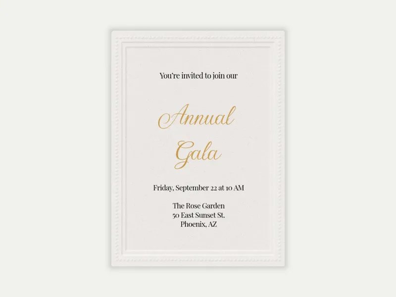 Simple & Classic Embossed - business - Invitation
