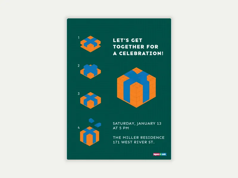 Bricks 4 Kidz: Building a Present - bricks_4_kidz - Invitation