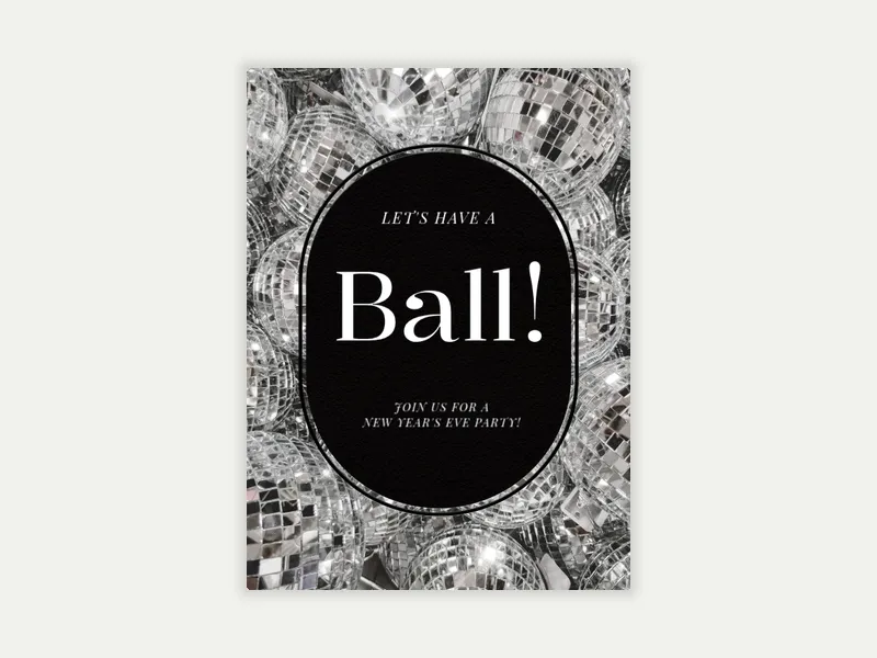 Silver Mirror Ball - featured - Invitation
