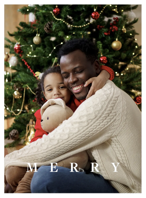 Simple Holiday Border (Photo) - design_your_own_cards - Card