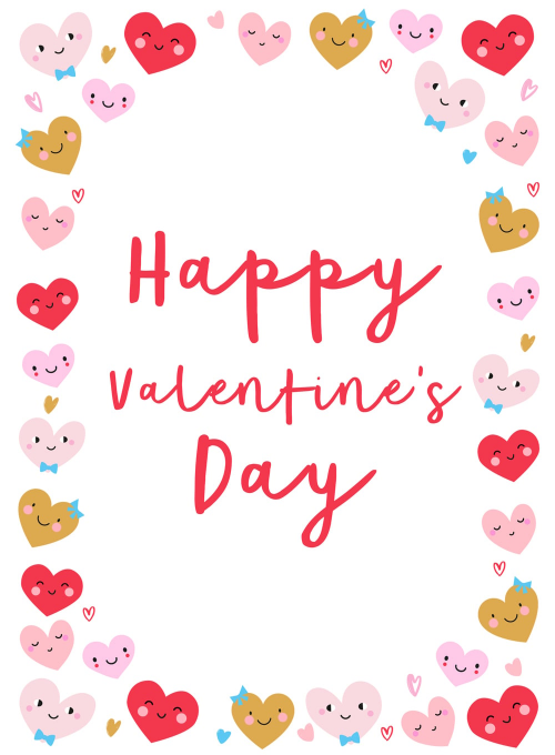 Smiling Hearts - valentines_day_cards - Card