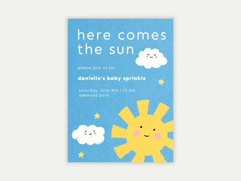 Smiley Sunshine - baby_sprinkle - Invitation