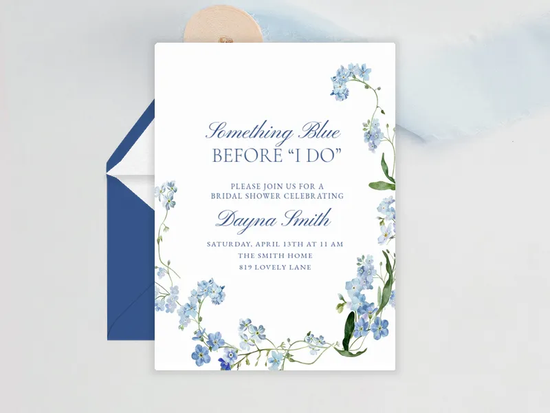 Something Blue - bridal_shower - Invitation
