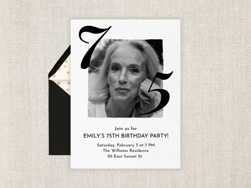 Something to Celebrate (Photo) - 75th_birthday - Invitation