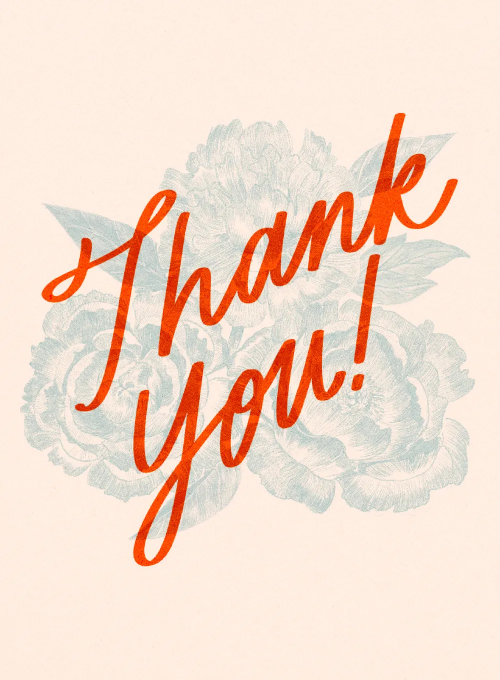 Single Peony Thank You - thankyou_cards - Card