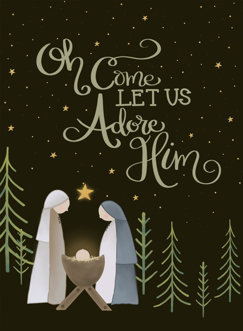 Sparkling Adoration - christmas_cards - Card