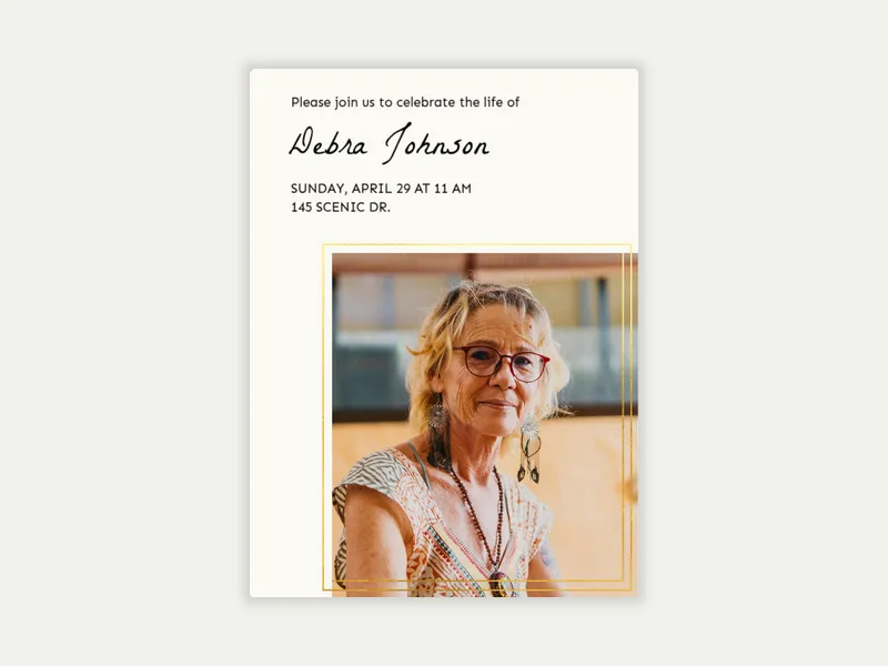 Simple Frame (Photo) Invitation free template design