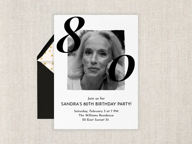 Something to Celebrate 80th Birthday (Photo) - 80th_birthday - Invitation