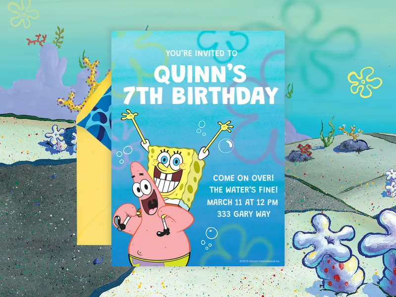 SpongeBob SquarePants™: The Water’s Fine - spongebob_squarepants - Invitation