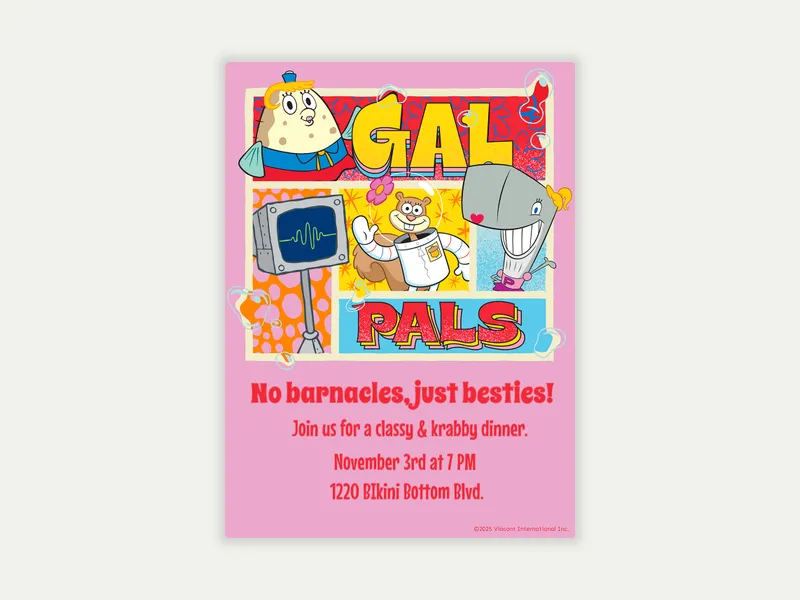 SpongeBob SquarePants™: Gal Pals - spongebob_squarepants - Invitation